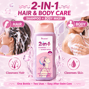 Productos de cuidado capilar y corporal de marca privada, limpiador corporal para después de nadar, elimina el cloro, champú y gel de ducha 2 en 1 para mujeres - Product Image 2
