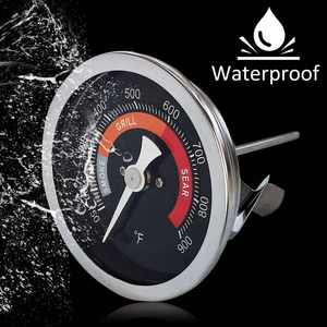 Grande Face Dial Aço Inoxidável Termômetro Impermeável BBQ Grill Kamado Charcoal Temperatura Gauge para Uso Doméstico de Cozinha - Product Image 3