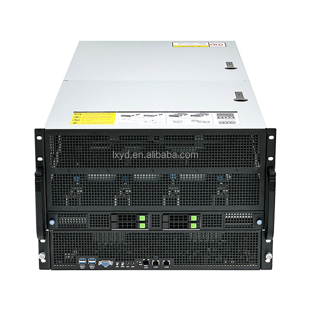 ASRock 7U Gen5 8-GPU/10-GPU 4090 AI Computing Rendering Storage GPU Server Chassis Cooling Fans USB Front Port ATX Gaming Stock