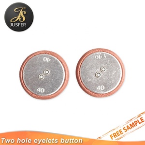 Nút áo kim loại đồng thau tròn mặt phẳng <span class=keywords><strong>2</strong></span> lỗ dành cho nhà bán lẻ quần áo - Product Image 5