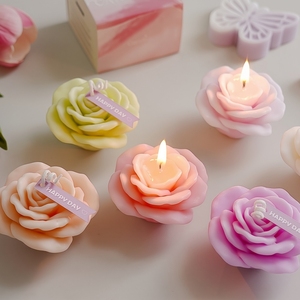 Vela perfumada artesanal para el hogar, con aroma a flores, de cera de soja, con aroma a rosa, para bodas, fiestas, cumpleaños, regalo personalizado con etiqueta privada. - Product Image 1