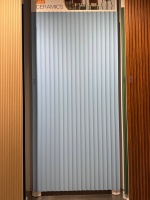 Panneau de grille moderne haute esthétique, imperméable, design graphique, respectueux de l'environnement, WPC, extérieur/intérieur, balcon