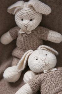 Ensemble de jouets de luxe <span class=keywords><strong>tricot</strong></span>és en cachemire doux de qualité supérieure pour bébé et enfants, jouets de confort, poupées, ours en peluche, lapin, pour bébé - Product Image 4