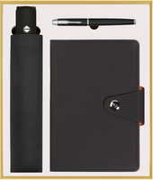 Geschenke für kleine Unternehmen Arzt Geschenk medizinische Werbeartikel a5 Notebook Phantasie Stift Regenschirm Geschenkset