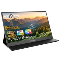 Écran portable externe 15,6 pouces 60 Hz FHD IPS mat avec support pliable et haut-parleur intégré pour télétravailleur, ingénieur, bureau à domicile