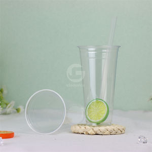 Gobelets à bulles jetables avec logo personnalisé, 300 ml, gobelets en plastique PET transparent - Product Image 4