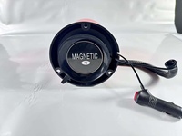 Ensaite Zoll Auto-Sicherheitswarnleuchte LED Blinkende Signalleuchte mit Magnethalterung für LKW-Seitenmarkierung 12-24V Neu