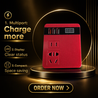 Chargeur Inverter 21V-220V USB/Type-C à Batterie pour Commerce Extérieur Transfrontalier, Options de Prises Multiples, Modèle PJ7661, Garantie 3 Ans