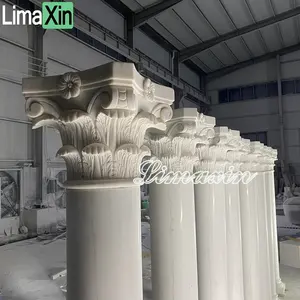 クラシックなデザインローマの柱天然石の柱白い大理石の結婚式の柱