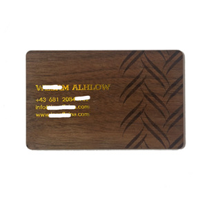Carte en bois NFC RFID, prix bas, modifiable, réinscriptible, carte de membre vierge, cartes de visite imperméables pour hôtels et autres applications - Product Image 3