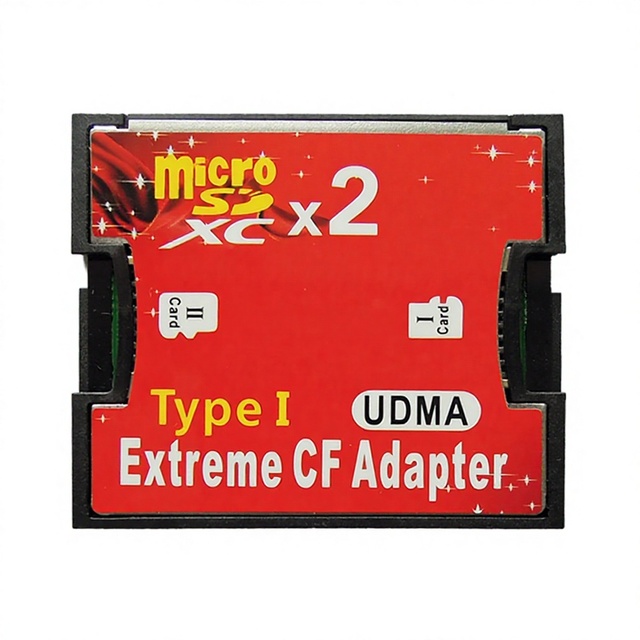 JQJ Dual for TF CF Adapter Memory Card Reader SDHC SDXC Type I Compact Flash Converter for SLR Cameras