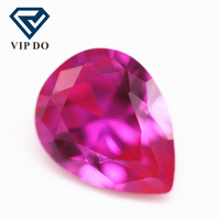 3*5-10*14mm taille de poire à facettes 3 # rubis corindon pierres précieuses en vrac en forme de poire synthétique 3 # rose rubis corindon saphir pierres précieuses