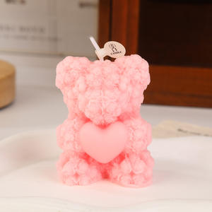 Decoración para Fiestas en Casa, Regalos de San Valentín, Oso de Rosas con Aroma, Vela Perfumada, Oso de Peluche de Amor, Oso de Rosas 3D, Velas de Rosas - Product Image 6