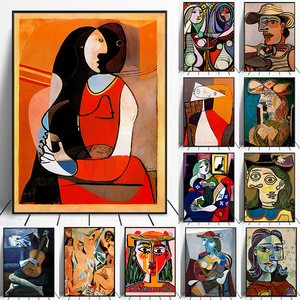 Impresión en Lienzo Abstracta <span class=keywords><strong>de</strong></span> <span class=keywords><strong>Pablo</strong></span> <span class=keywords><strong>Picasso</strong></span>, Colección <span class=keywords><strong>de</strong></span> Obras <span class=keywords><strong>de</strong></span> <span class=keywords><strong>Arte</strong></span> Famosas, Pintura en Algodón, Póster Vintage, <span class=keywords><strong>Arte</strong></span> <span class=keywords><strong>de</strong></span> Pared para Sala <span class=keywords><strong>de</strong></span> Estar, Decoración del Hogar - Product Image 1