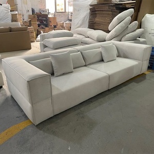 यूरोपीय nordic सफेद टेडी बुकल टफ्टेड कपड़े सेशनल सोफे घर के रहने वाले कमरे होटल हॉल अपार्टमेंट विला रेस्तरां के लिए - Product Image 6