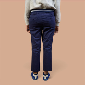 Pantalon chino 100 % coton coupe droite avec taille à boutons ajustable pour femme – Qualité supérieure, dernier design 2026 - Product Image 3