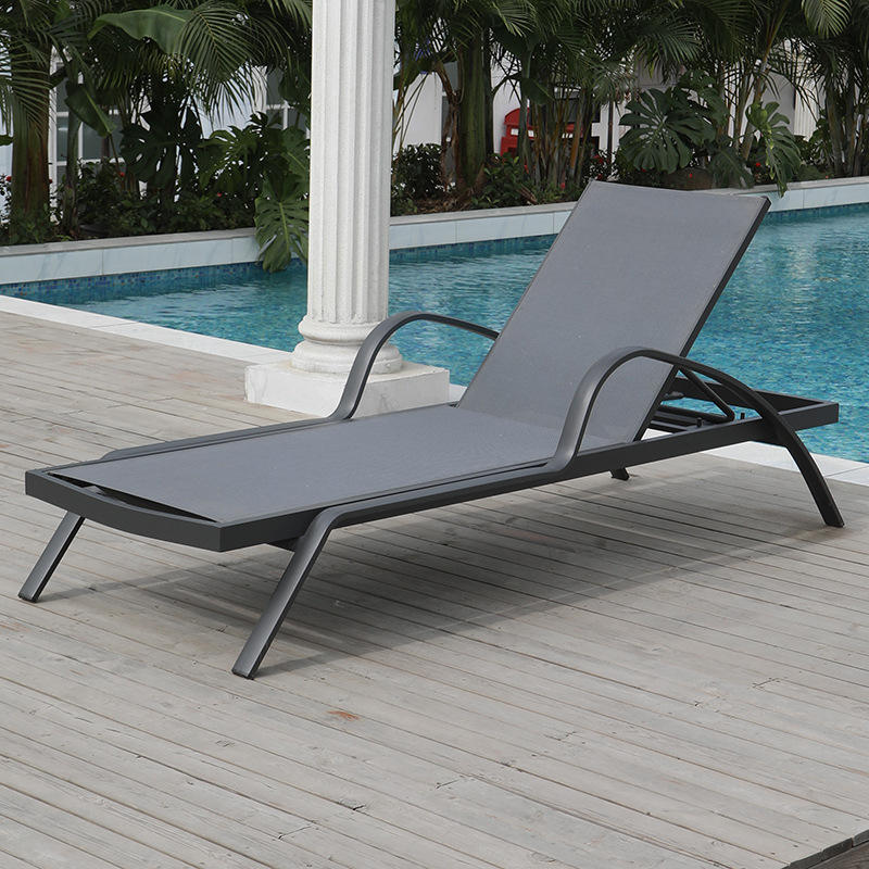 Mesh recliner-charcoal gray-single layer