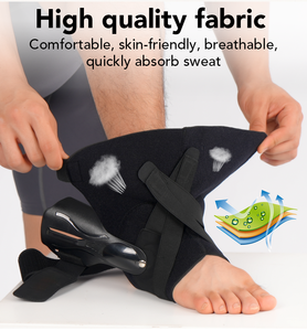Orthèse unisexe réglable pour entorse de la cheville, support stabilisateur, attelle pour pied tombant, en nylon et polyester, pour le sport et l'usage quotidien - Product Image 5