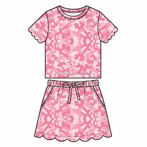 Conjunto de Ropa de Yoga para Niñas, Diseño de Camuflaje, Ropa Deportiva para Bebés y Niñas Pequeñas, MOQ Bajo, Color y Talla Personalizables - Product Image 2