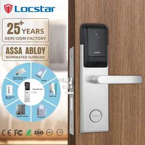 Khóa Cửa Điện Từ Locstar, Khóa Cửa Điện Tử Bằng Nhôm Mfid Khóa Cửa Vi Mạch Ic Kỹ Thuật Số An Toàn Chìa Khóa Thời Trang Locstar