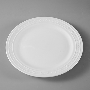 Giao Hàng Nhanh Đĩa Dịch Vụ Trung Quốc Xương Cẩm Thạch Bộ Đĩa Trắng Đĩa Sứ Dập Nổi - Product Image 6