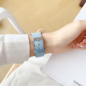 Iwatch श्रृंखला के लिए फैशन डेनिम कैनवास घड़ी बैंड 7/6/5/4/3/2/1 कैनवास स्मार्ट घड़ी स्ट्रैप 38 40 41 42 45 49 मिमी - Product Image 3