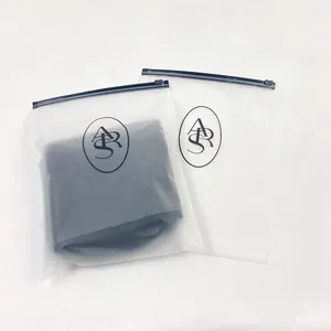 Personalized Custom Printing Transparent Frosted PVC Frosted Black Zipper Bag For Apparel Clothing Packaging 1 MOQ
