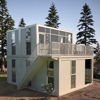 Respectueux de l'environnement Deux étages Mobile Tiny House Maison Pliante Préfabriquée Maison détachable pour Hôtel Shopping Store