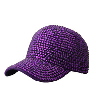 Nouvelle Casquette de Baseball en PVC Entièrement Ornée de Strass, 6 Panneaux, Tendance Européenne et Américaine, Hip-Hop, Danse, Scène, Taille 55-60cm