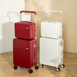 Nouvel Ensemble de 2 Valises Trolley Larges pour <span class=keywords><strong>Femme</strong></span>, Roues Pivotantes 20 Pouces avec Verrouillage par Mot de Passe, Trousse de Maquillage Multifonctionnelle pour Voyage - Product Image 2