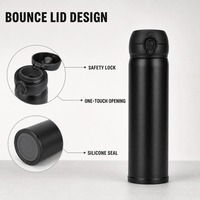 Gobelet isotherme en acier inoxydable 304 avec couvercle à clapet - Cadeau d'entreprise, impression de logo personnalisé, isolation 12-24 heures, design portable