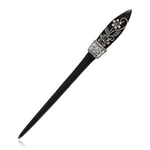 Épingles à cheveux Hanfu de style ancien, épingles à cheveux en ébène, ornements pour cheveux, épingles à cheveux en argent antique, accessoires pour cheongsam, accessoires pour cheveux féminins - Product Image 4