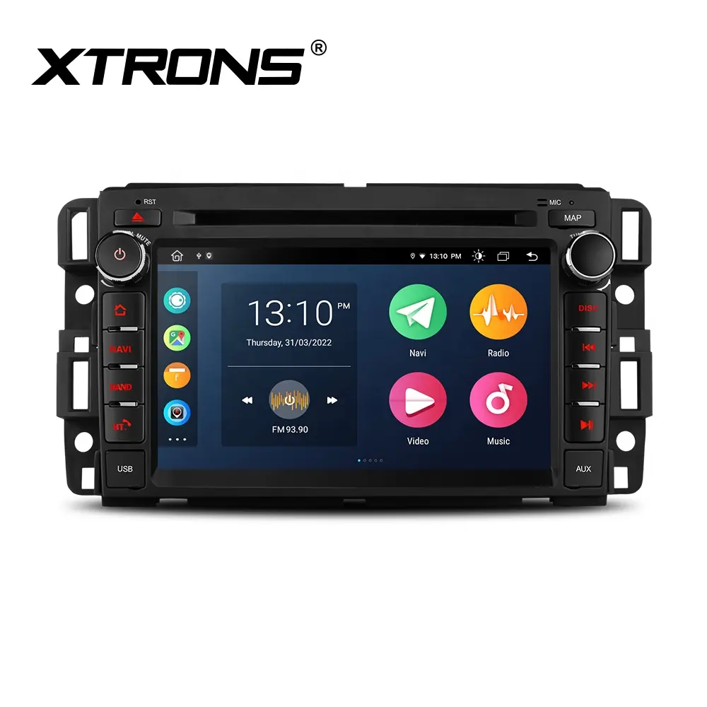 XTRONS จอทัชสกรีนติดรถยนต์ขนาด7นิ้ว,2 Din ระบบแอนดรอยด์12เครื่องเล่นดีวีดีสำหรับ Chevrolet Tahoe Monte