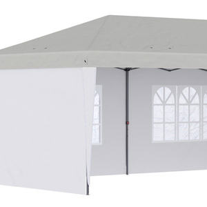 Carpa de fiesta blanca desplegable de 10' x 20' con 4 paredes laterales de tela Oxford de PVC, de apertura rápida, para bodas y eventos. - Product Image 3