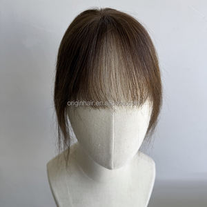 Extensiones de <span class=keywords><strong>Cabello</strong></span> Humano con Base de Encaje, Flequillo Postizo con Clip, Extensión de Flequillo <span class=keywords><strong>Natural</strong></span> Invisible para Mujeres, Pelucas - Product Image 3