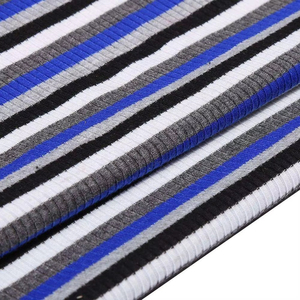 Chine fabricant fournir doux mode tr fil teint rayure côtelé tricot tissu matériel pour vêtements rayures - Product Image 3