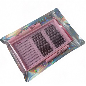 Cils en éventail DIY en gros, cils en éventail <span class=keywords><strong>manga</strong></span>, faux cils en éventail, kit d'extensions de cils moelleux 100D, cils en éventail mixtes - Product Image 3