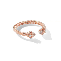 Gemnel 925 Anillo de plata esterlina Eternity Band Ajustable Twist Diamond