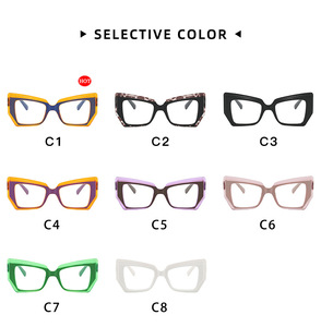 Gafas de Sol Vintage con Protección Anti Luz Azul, Gafas de Mujer Vintage, Montura Óptica de Diseño Artístico Poligonal - Product Image 3