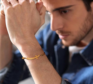 Bracciale Inspire Jewelry in Acciaio Inossidabile <span class=keywords><strong>Zulfiqar</strong></span> per Donna e Uomo, Spada dell'Imam Ali, Corda Intrecciata Araba, Gioielli Islamici - Product Image 2