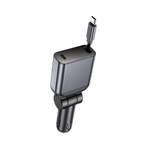 Cargador de coche STW, adaptador de 20W/65W, retráctil, carga rápida, múltiples puertos, compatible con iPhone 17/16/15/14 - Product Image 1