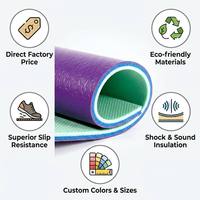 HANLI 4,5mm Gem-Textur Professioneller Basketball PVC-Sportboden, Antibakteriell Rutschfest