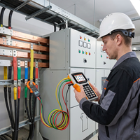 Testeur d'harmoniques triphasées portatif et analyseur de qualité de l'énergie pour l'inspection électrique, la calibration des compteurs et la protection des relais