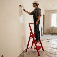 Escabeau pliant moderne en acier, léger et portable, avec marches, pour la maison, la cuisine et le garage