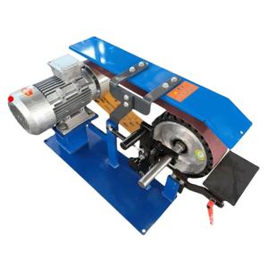 Ponceuse à bande de bureau pour le meulage de corps de réservoir, dispositif de polissage dynamique à vitesse variable, machine abrasive pour les bavures en acier inoxydable - Product Image 1