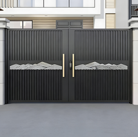 Portails, clôtures et treillis en alliage d'aluminium écologiques, durables et thermolaqués pour la sécurité domestique, clôture de jardin en métal, design moderne de portail principal