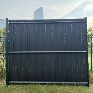 Kit <span class=keywords><strong>d</strong></span>'<span class=keywords><strong>occultation</strong></span> 3D à <span class=keywords><strong>lattes</strong></span> verticales Anthracite, panneau <span class=keywords><strong>d</strong></span>écoratif pour clôture de jardin en PVC - Product Image 4