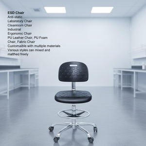 Silla ESD Antiestática para Laboratorio, Silla Ergonómica Industrial para Cuarto Limpio, Espuma de PU para Laboratorio, Fábrica de Electrónica, Línea SMT - Product Image 1