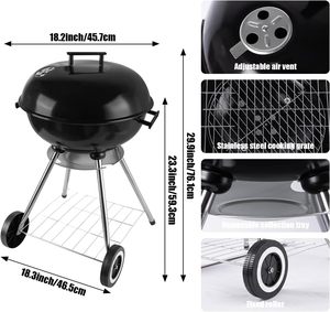 Parrilla Portátil de Carbón para Exteriores, de Hierro Cromado, para Acampar, para 2-3 Personas - Product Image 6