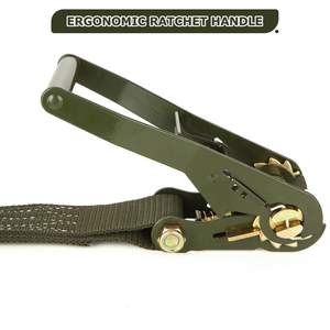 Sangles d'arrimage à cliquet à <span class=keywords><strong>double</strong></span> crochet en J <span class=keywords><strong>de</strong></span> 1,5 pouce à dégagement rapide, capacité 3000 kg, en alliage et polyester, fourniture directe usine - Product Image 4